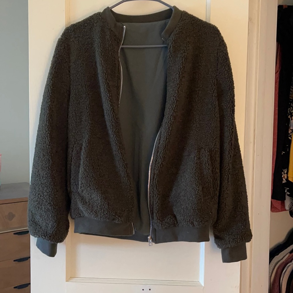 Women’s bomber jacket army green size SMALL